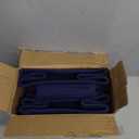 CubesLand Small Storage Baskets for Shelves, Navy Blue Closet Organization Storage Bins Empty Gift Basket 3 Packs Baby Nursery Woven Baskets for Organizing, Rectangular Clothes Closet Shelves Baskets