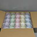 Tanlade 60 Pcs 3 oz Clear Plastic Jars with Lids Wide Mouth Mason Jars Mini Storage Containers Bulk for Herb Jelly Wedding Valentine Favors Shower Party Favors(Colorful)