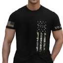 Patriotic Shirts for Men Fourth 4th of July Tshirt American Flag Tees (Medium)