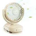 Momcozy Portable Fan, Camping Fan with LED Light, Featuring Three Adjustable Speeds Featuring a 4000mAh Battery, Desk Fans Small Quiet for Camping Home Stroller Dormitory (Pink)