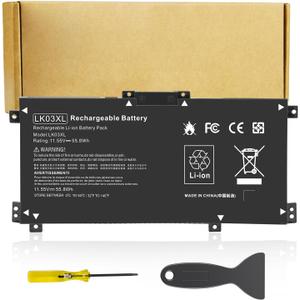 LK03XL Battery for HP Envy X360 Convertible 17m-ae0xx 17-bw 17m-ae111dx 15m-bp1xx 15m-cn0xxx 15-cn0xxx 15m-cp0xxx 15m-cn0012dx 15m-cn0011dx 15m-bq021dx 15m-bp112dx 916368-421 l09281-855 916814-855