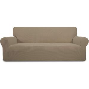 Easy-Going Stretch Sofa Slipcover 1-Piece Sofa Cover Furniture Protector Couch Soft with Elastic Bottom for Kids, Polyester Spandex Jacquard Fabric Small Checks (Sofa, Natural) Easy-Going Stretch Sofa Slipcover 1-Piece Sofa Cover Furniture Protector Couch Soft with Elastic Bottom for Kids, Polyester Spandex Jacquard Fabric Small Checks (Sofa, Natural)
