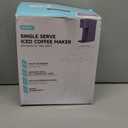 Mini Hot and Iced Coffee Maker Single Serve, for K Cup and Ground, 6 to 14 Oz Brew Sizes, with Recipe Book, for Home, Travel, RV, Office and Dorm, Violet