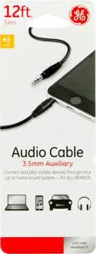 AUXILLARY AUDIO CABLE 12FT BASIC 3.5 MM