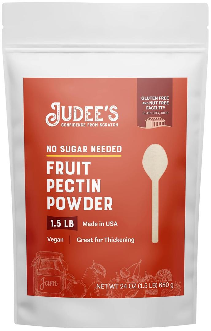 Judee's Fruit Pectin Powder No Sugar Needed 1.5 lb - 100% Non-GMO and Vegan - Gluten-Free and Nut-Free - Made in USA - Great for Thickening - Use to Make and Stabilize Jams and Jellies (24 Ounce (Pack of 1))