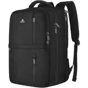 MATEIN Carry on Backpack, 40L Flight Approved Large Travel Laptop Backpack, 17 Inch Water Resistant Luggage Computer Daypack College Weekender Overnight Bag for Men & Women, Black