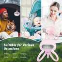 Portable Bladeless Fan - Mini Handheld Fan with Flexible Tripod, Clip-on for Stroller, Car Seat, Crib, Bike and Desktop - 3 Speeds, Rechargeable Battery Operated (Pink)