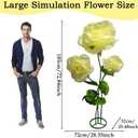 Giant Peony Artificial Flower 3PCS, Yellow Foldable Fake Flowers