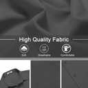 COOFANDY Mens Short Sleeve Shirts Casual Button Down Dress Shirts Summer Untucked Shirt Dark Grey, L