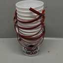 meekoo 12 Pcs 32oz Graduation Buckets with Handle Class of 2025 Versatile Plastic Treat Pail Bucket Bulk for Drinks Candy Cocktail Snack Gifts Grad Party Supplies(Wine Red)