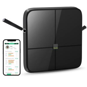 BodyPedia 8-Electrode Smart Scale for Body Weight, Digital Bathroom Weighing Scale Analyzes 43 Metrics (BMI/Muscle/Fat), Body Composition Monitor, Bluetooth Home User Health Equipment Sync Apps
