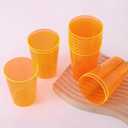 Disposable Hard Plastic Shot Glasses Jello Cups Iridescent Neon Halloween Birthday Christmas Party Supplies (10, ounces)