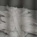 ZAKIA Women's Skirt Real Natural Feather Feather Skirt Casual (Medium, White)