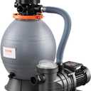 VEVOR 14-inch Sand Filter Pump for Above Ground, Digital Programmer Timer, 3000 GPH, 3/4 HP Pool Pumps System & Filters Combo Set with 6-Way Multi-Port Valve & Strainer Basket, Easy Installation
