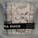 WITSHOCK 6x9 Area Rugs for Living Room: Machine Washable - Non Slip Modern Abstract Rug for Bedroom Dining Room - Stain Resistant for Household - Pet Owners (Blue) (Blue/Cream White/Light Ivory)