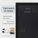 16x20 Picture Frame Set of 3 - Black Woodgrain, Solid Wood, HD Tempered Glass, Wall Gallery Poster Frame