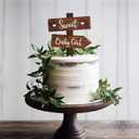 Rustic Sweet Baby Girl Cake Topper in Wood Baby Shower Gender Reveal Party Cake Decoration