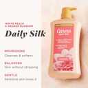 Caress Body Wash With Pump Daily Silk White Peach & Orange Blossom Body Soap for Noticeably Silky, Soft Skin 30 fl oz, 4 Pack