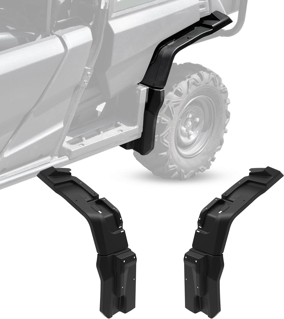 POKIAUTO Rear Fender Flares for Honda Pioneer 700-4, Back Left & Right Extended Full Coverage Mud Flups Combination Mud Guards for Honda Pioneer 700 4p 2014-2025 Accessories(6PCS)