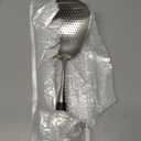 Skimmer Slotted Spoon - 304 Stainless Steel Mesh Strainer Spoon - 15in Large Slotted Pasta Spoon with Wooden Handle - Colanders & Food Strainers Spoon for Kitchen Cooking Draining and Frying (Medium)