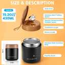 15.2oz Kids Thermo for Hot Food Vacuum Insulated Food Jar with 316 Stainless Steel Interior, Leakproof Wide Mouth Soup Thermos for School Lunch (Ice Cream Pink)