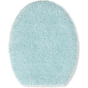 TOWN & COUNTRY EVERYDAY Ultra Plush Solid Tufted Toilet Lid Cover, Soft and Absorbent, Non-Slip Cover, Machine Washable, Aqua Blue, 18"x19"