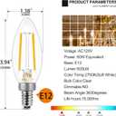 Energetic 6 Pack Dusk to Dawn LED Outdoor Light Bulb, 60 Watt Equivalent(5W), 500LM, Soft White 2700K, E12 Base, Automatic On/Off Sensor Edison Filament Candelabra Bulb for Porch, Photocell Sensor ETL