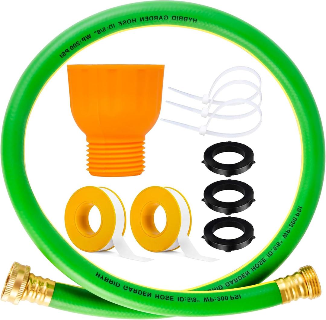 Aottykro Garden Hose to Antifreeze Bottle Adapter All-in-One Male and Female Twist Connect Adapter for Camper, RVs, Marine & Garden Hose(Green)