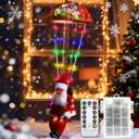 Christmas Decorations Santa Claus Lights,LED Parachute Lights,3AA Battery Box Christmas Decor Window Lights Outdoor, Hanging Xmas Lights, Holiday Indoor Porch Garden Party (Colorful LED)