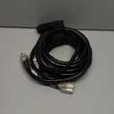 25 FT 10 Gauge Extension Cord Outdoor, Heavy Duty Weatherproof & Flame Retardant Black 3 Prong Power Cord with Light, Outside for Lawn & Garden, 15 Amps 1875 Watts 125 VAC 10AWG SJTW, ETL Listed