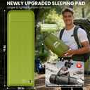 TEKIK Self Inflating Sleeping Pad, Ultra-Thick Memory Foam Sleeping Pad for Camping with Pillow, 20s Fast self Inflate&Deflate, 9.5 R-Value Insulated Camping Mattress, Suitable for Car Travel Tent