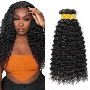 Deep Wave Bundles #1B Deep Wave Bundles Human Hair Natural Black Bundle 24 26 28 Inch Unprocessed Virgin Hair Extensions 150g