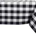 DII Buffalo Check Collection, Classic Farmhouse Tablecloth, 60 x 104, Black & White