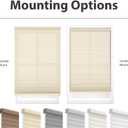 DEZ FURNISHINGS Cordless 1.5" Light Filtering Cellular Shade, 31" W x 54" H, Alabaster