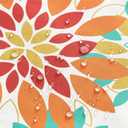 Floral Outdoor Pillow Covers Waterproof Spring Throw Pillow Cases Orange Yellow 20x20 Inch Set of 2 Decorative Summer Cushion Covers for Patio Furniture Garden Bench Porch Sofa