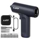 Electric Screwdriver Set, 4V Cordless Rechargeable Screwdriver with Digital Display 8 Settings, 5 N.m Torque, 2000 mAh Battery USB-C, Storage Bag, LED Light, 15 Bits for Furniture/Electrical Repairs