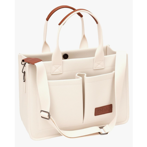 Tote Bag for Women With Compartments,Large Canvas Tote Women's Purse Crossbody Bags Work Laptop Book Bag Satchels Handbags