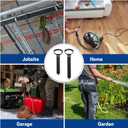 2 Pack Extension Cord Holder Organizer, 19 Inch & 24 Inch Adjustable Hook and Loop Cable Storage Straps with Handle for Garage Electrical Cords Cable Rope Hose Organizers and Storage
