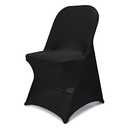Babenest Spandex Folding Chair Covers Halloween Upgraded 9 PCS Universal Stretch Washable Fitted Chair Slipcovers Protector for Wedding, Holidays, Banquet, Party, Celebration (Black)