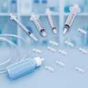 2 x 3 ml Luer Lock Syringe for Liquids, 10 Pcs Luer Connector, 10 Pack Syringe with Cap, Individually Wrapped