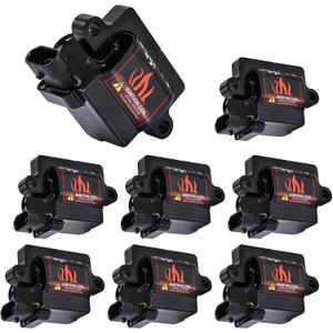 BANG4BUCK 8Pcs UF271 D581 Ignition Coil Pack Compatible With Cadillac Chevy GMC Sierra Suburban Escalade Avalanche Silverado 4.8L 5.3L 6.0L 8.1L (SQUARE)