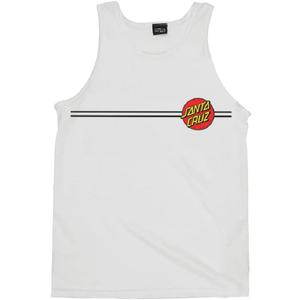 SANTA CRUZ Men's Tank Top Classic Dot Skate Tank Top (X-Large, White)