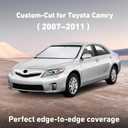 EcoNour Windshield Sunshade Compatible for Toyota Camry 2007-2009 2010 2011, LE, SE, SE Nightshade, XLE, XSE, TRD, Sun Visor for Front Windshield Sun Shade Cover, UV Heat Protector, Car Accessories