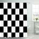 Black and White Shower Curtain,Checkered Flag Racing Race Car Flag,Fabric Bath Curtain for Bathroom,Waterproof Curtains for Bathroom,Shower Curtain with Hook,60"X72"