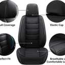 Full Coverage Faux Leather Car Seat Covers Full Set,Automotive Seat Covers for Cars,SUVs Pick-up Truck, Car Seat Cushion, Black Seat Covers,Front Seat Cover,Car Seat Protector
