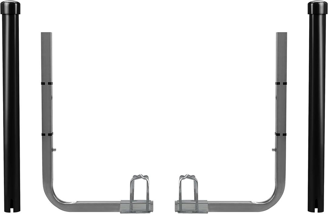 JY PERFORMANCE Boat Trailer Guide-ons, 40"/48" Adjustable, 2PCS Rustproof Electro-Galvanized Steel Trailer Guide ons, Trailer Guides with Black PVC Pipes, for Ski Boat, Fishing Boat, Sailboat Trailer