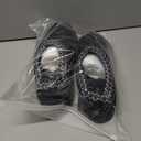 Women's Platform Slippers Winter Mini Boots Anti-Slip Suede Slip on Women Sneakers Fur Lined House Slippers for Indoor Outdoor (6, Flat Black)