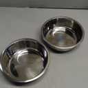 Stainless Steel Dog Bowls Set of 2, Anti Rust Metal & Non Slip Rubber Base, Heavy Duty Large Feeding Dishes, Food Grade BPA Free, Food and Water Bowl for Small Dogs (30oz, 3.8cup)