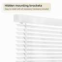 Cordless Light Filtering Mini Blind - 36" Width, 72" Length, 1" Slat Size - Pearl White - Cordless GII Morningstar Horizontal Windows Blinds for Interior by Achim Home Decor