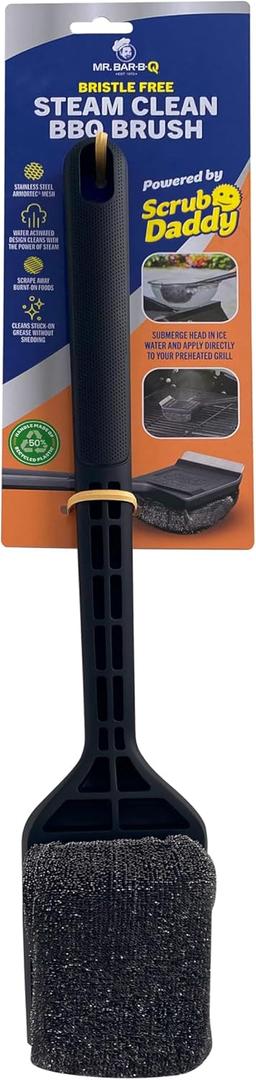 Mr. Bar-B-Q Steam Clean BBQ Brush Powered by Scrub Daddy